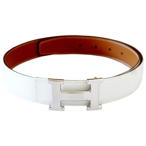 white hermes belt|pre owned hermes belt.